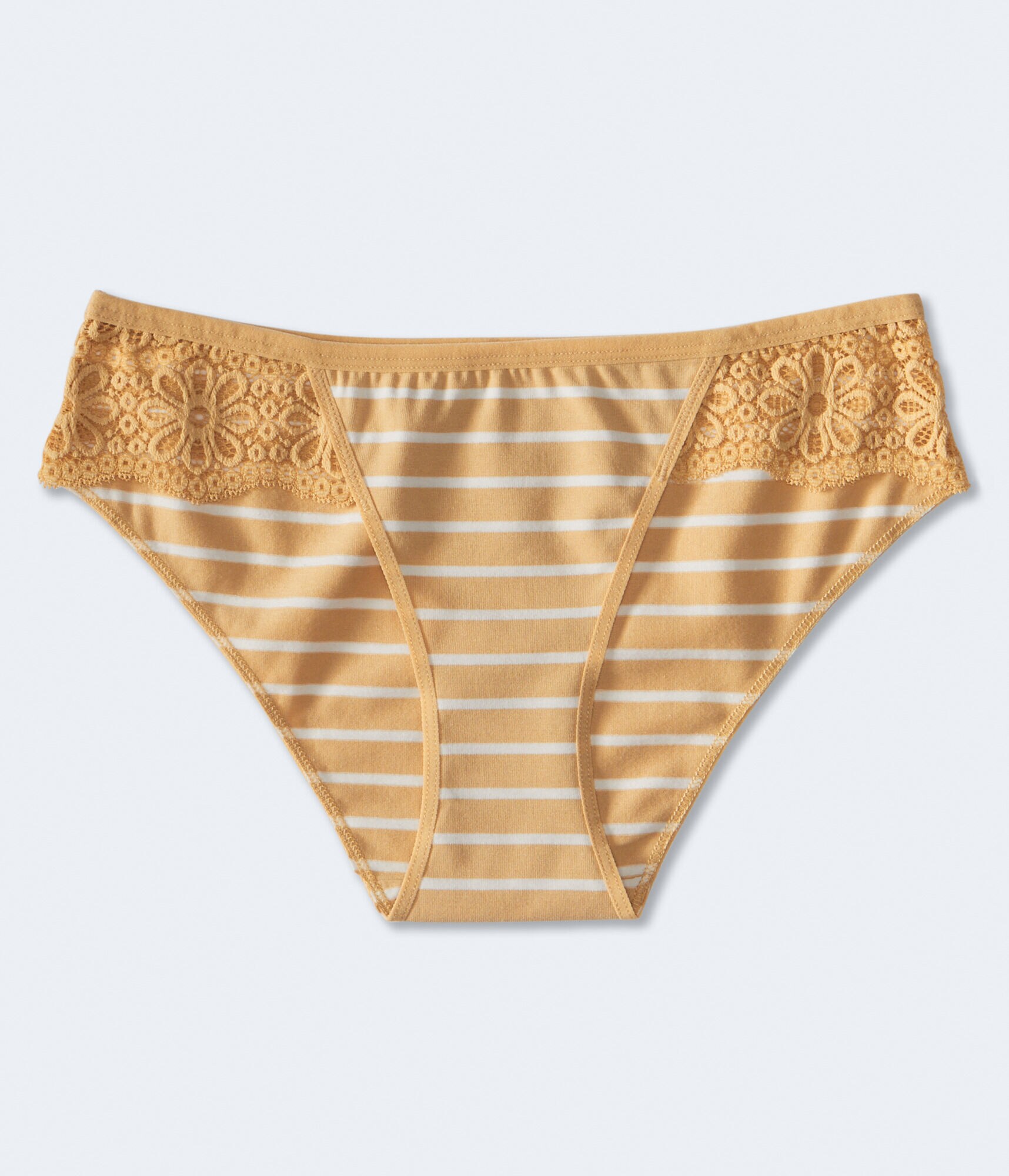 Striped Side-Lace Hipster