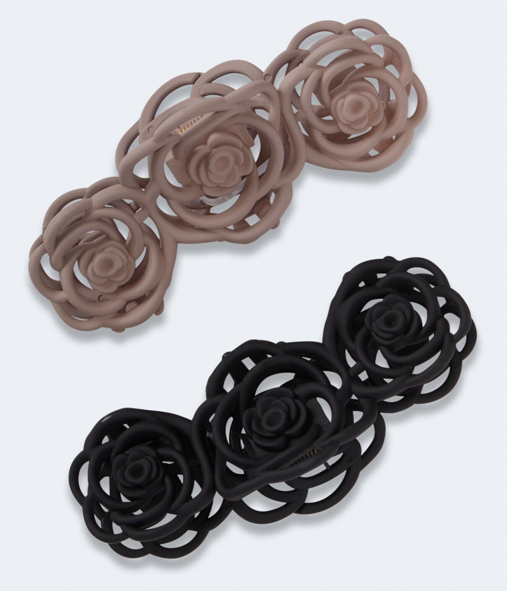 Matte Rosebud Claw Hair Clip 2-Pack