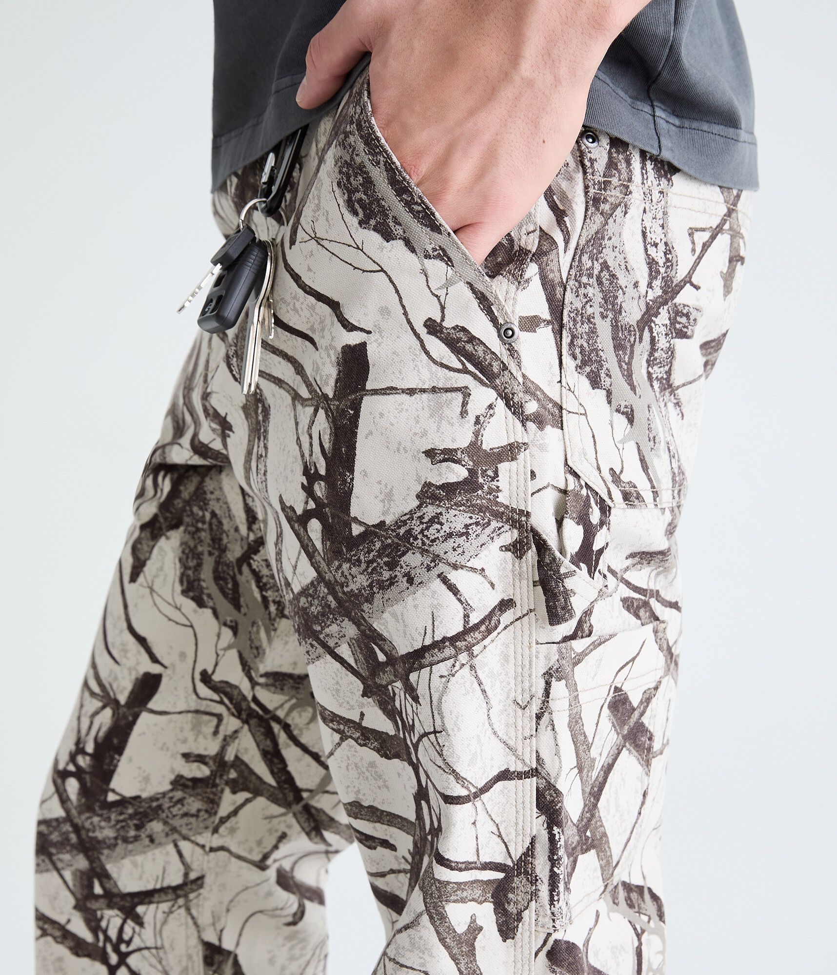 Forest Camo Graphic Baggy Carpenter Pants