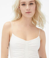 Seriously Soft Ruched Cropped Bungee Tank