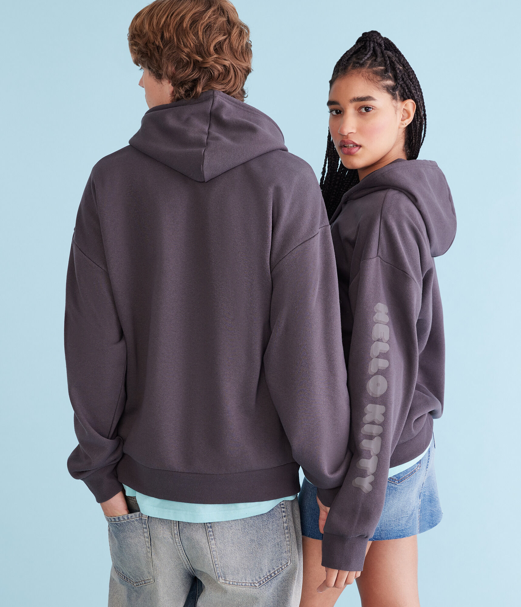 Hello Kitty Embossed Face Pullover Hoodie