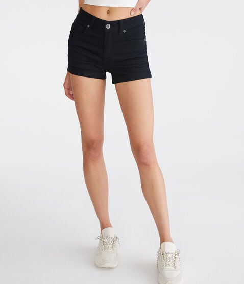 High-Rise Denim Midi Shorts High-Rise Denim Midi Shorts