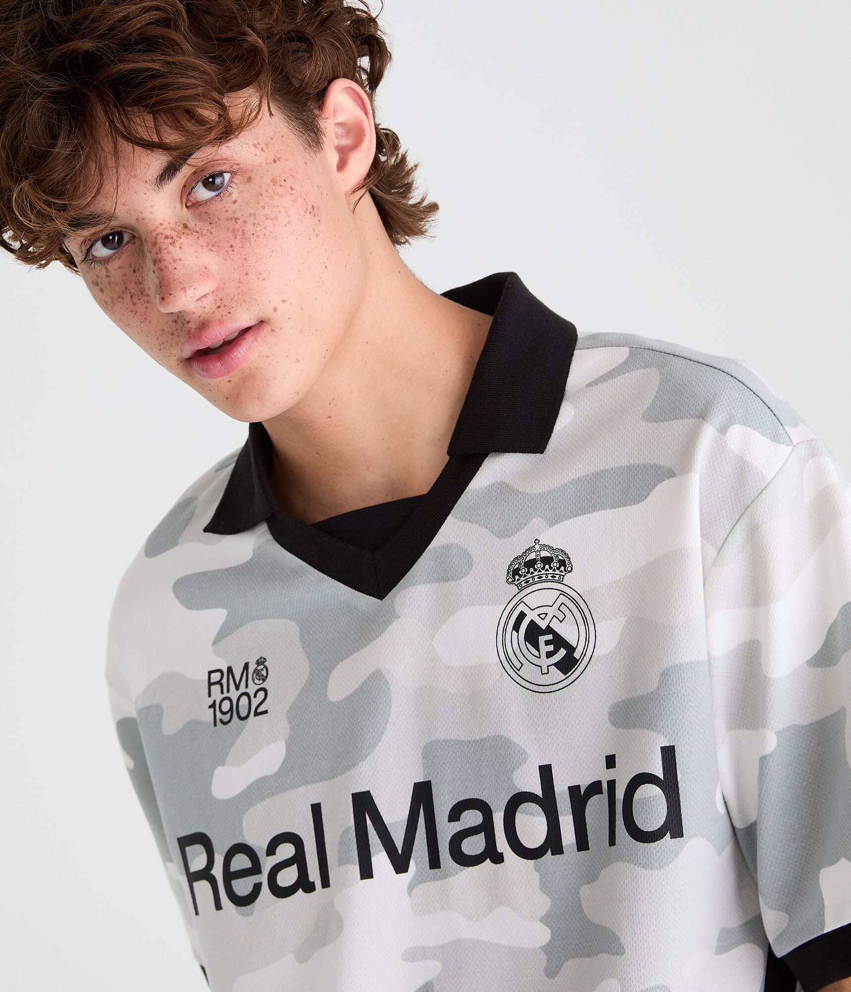 Real Madrid Camo V-Neck Soccer Jersey