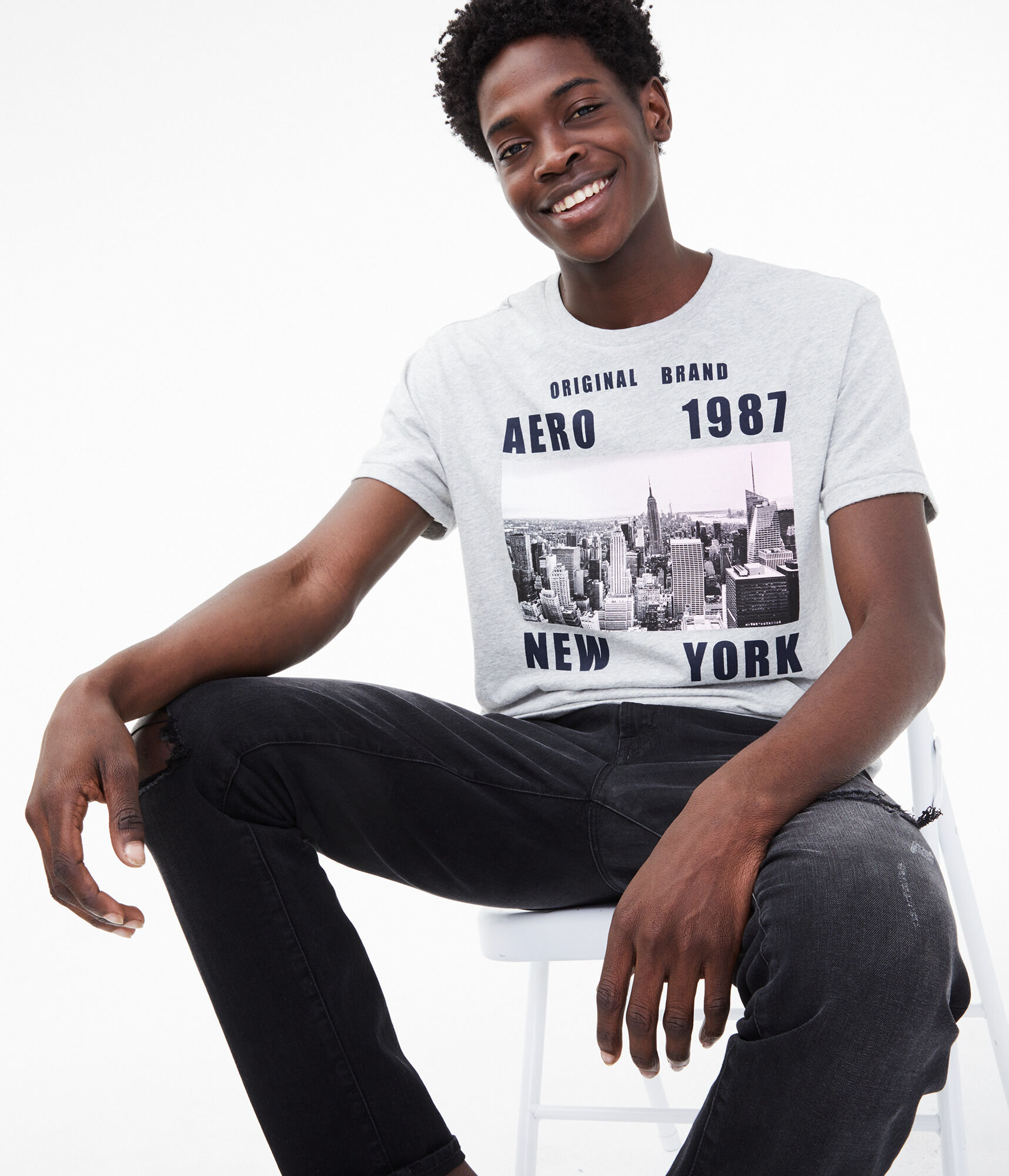 Aero Original Brand Skyline Graphic Tee