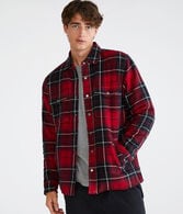 Plaid Flannel Sherpa-Lined Shacket