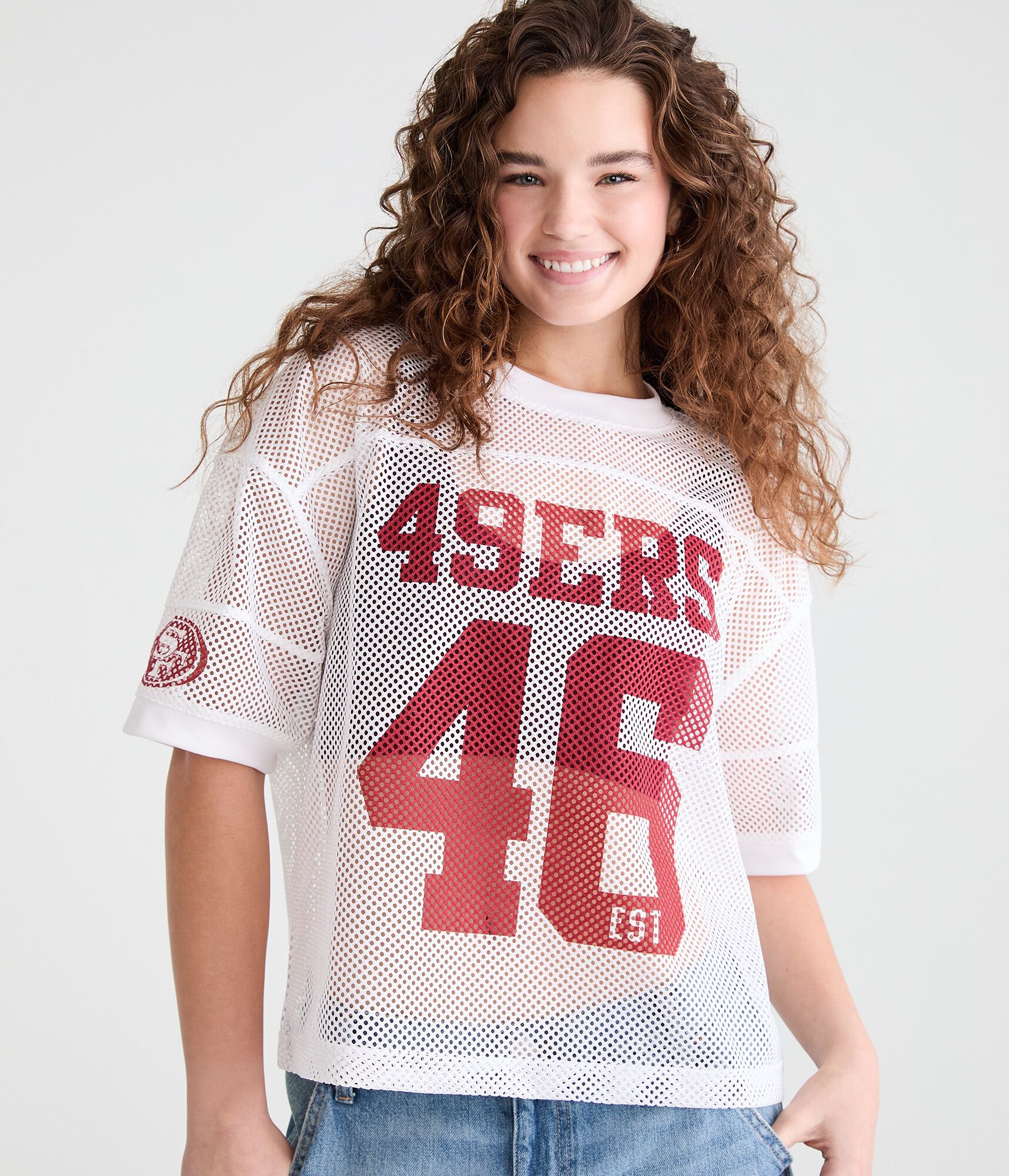 San Francisco 49ers Boxy Mesh Tee