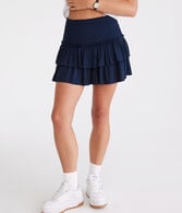 High-Waisted Ruffle Mini Skort