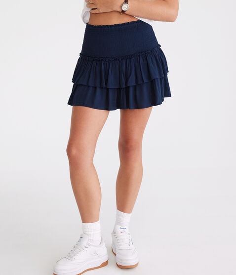 High-Waisted Ruffle Mini Skort High-Waisted Ruffle Mini Skort