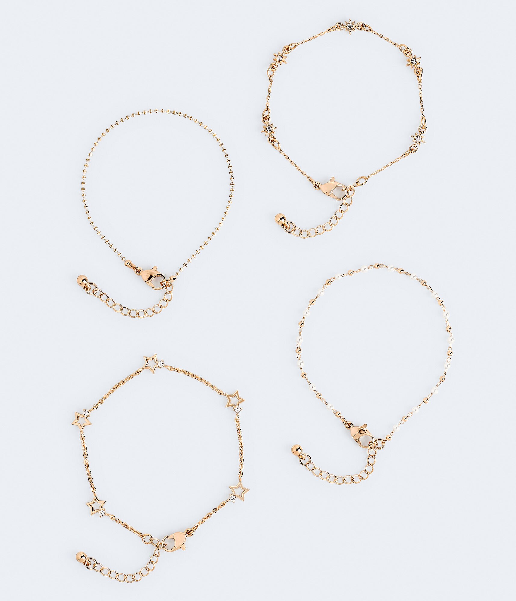 Cubic Zirconia Star Bracelet 4-Pack