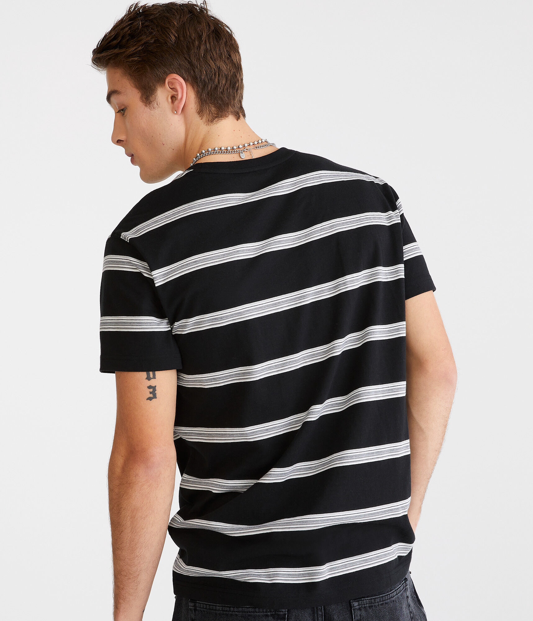 Aero Logo Horizon Stripe Graphic Tee