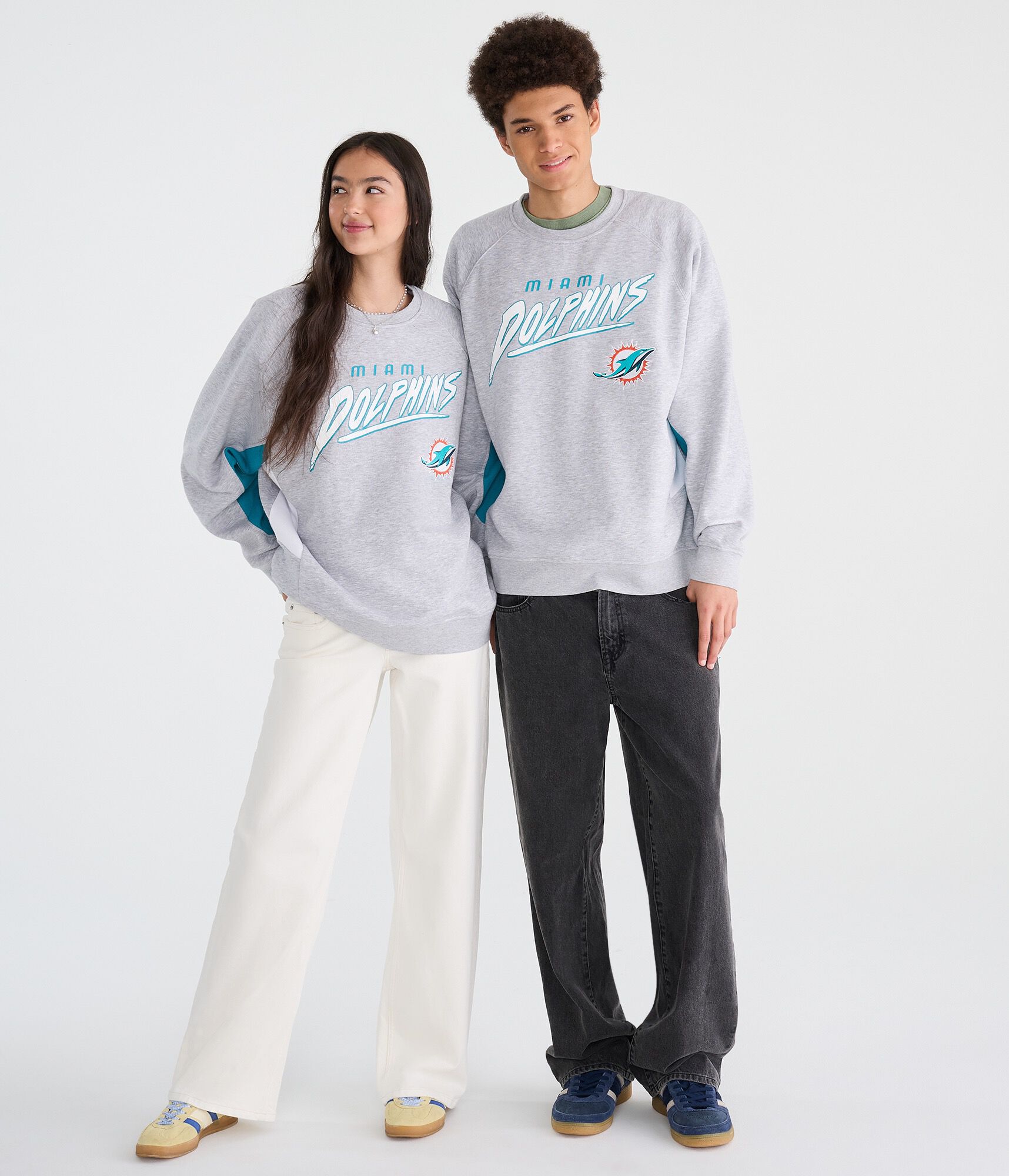 Miami Dolphins Colorblock Crew Sweatshirt