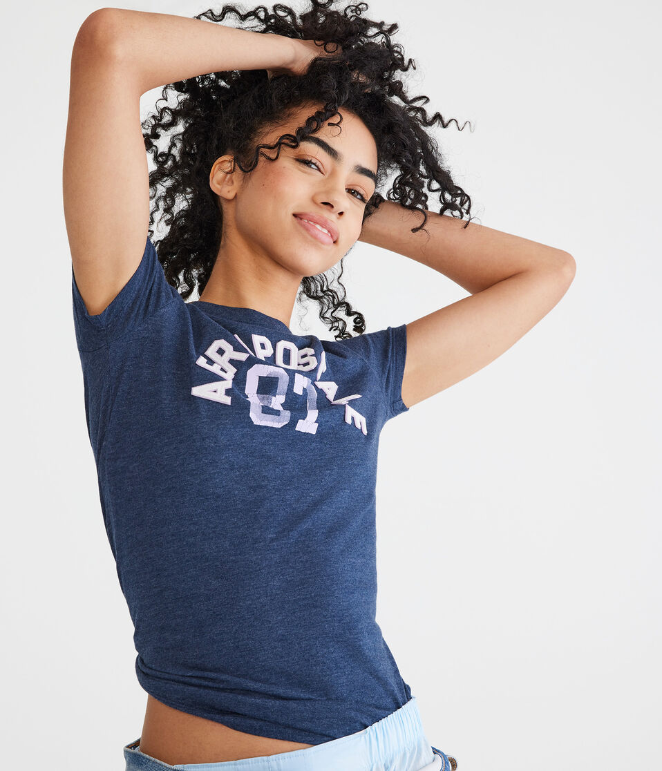Aeropostale 87 Arch Appliqué Graphic Tee