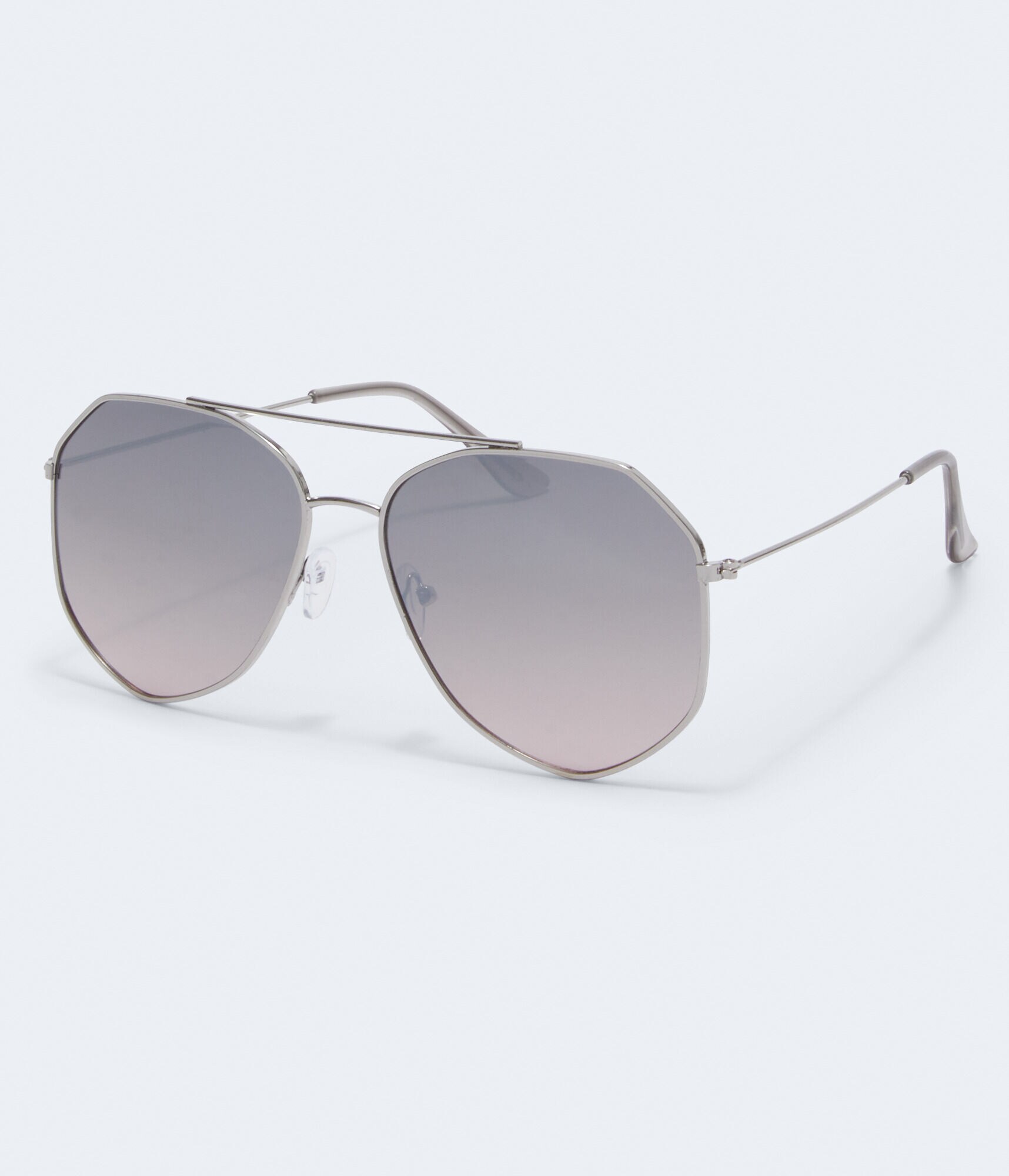 Angular Flat-Lens Aviator Sunglasses