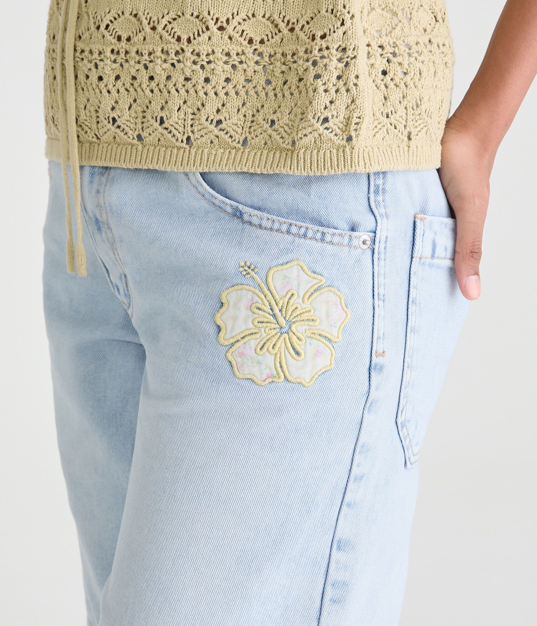 Low-Rise Baggy Denim Jorts