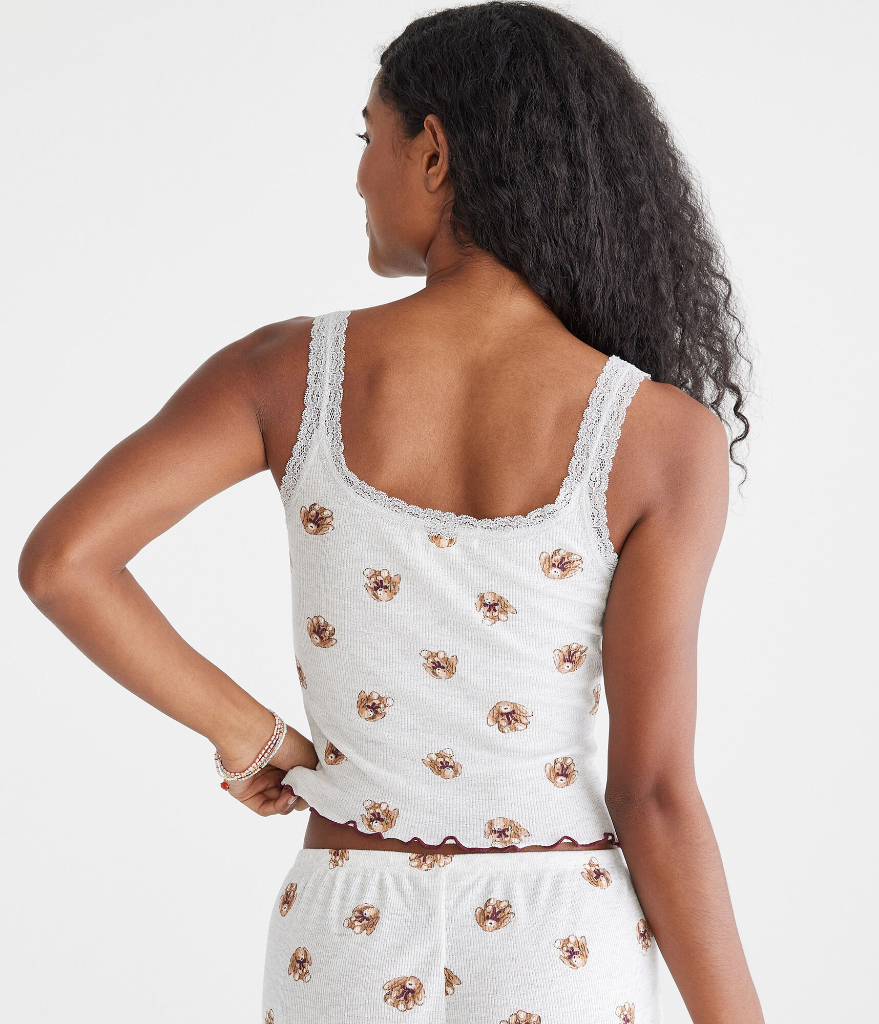 Bunnies Scoop-Neck Cropped Sleep Tank