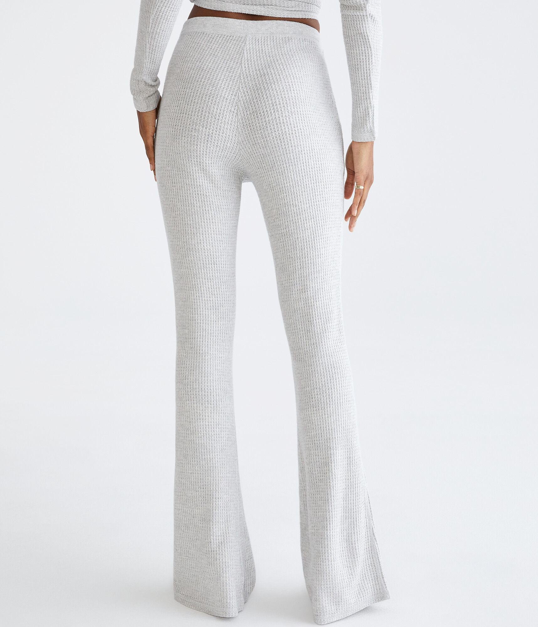 Flare High-Rise Waffle Sleep Pants