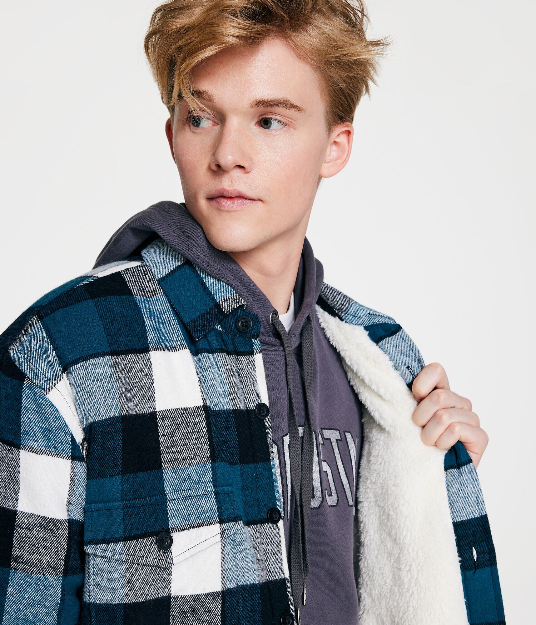 Sherpa Plaid Flannel Shacket