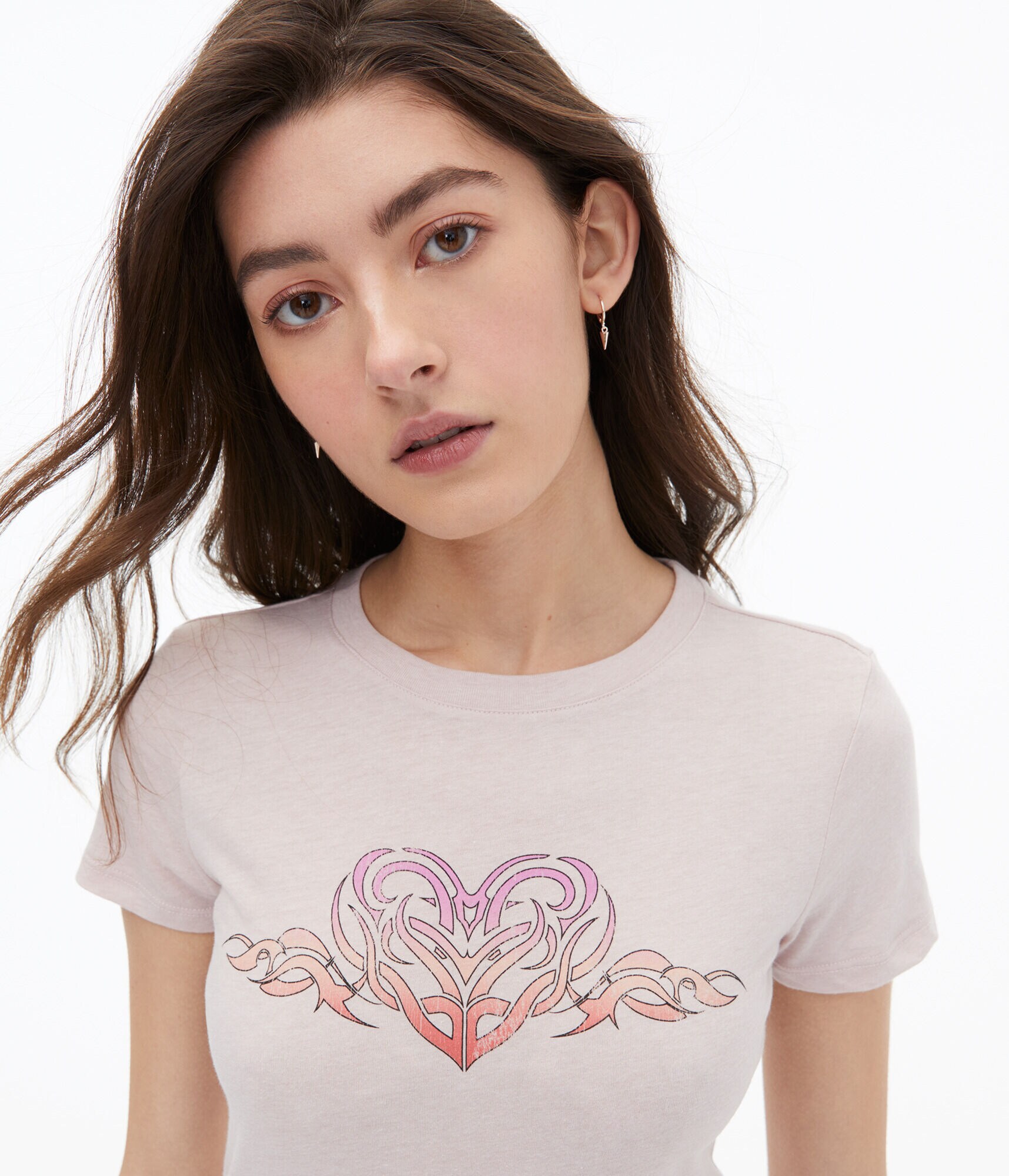 Ombr&eacute; Heart Tattoo Graphic Tee