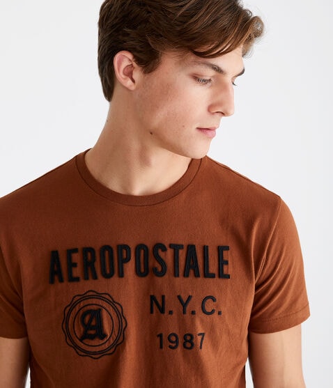 Aeropostale NYC 1987 Appliqué Graphic Tee Aeropostale NYC 1987 Appliqué Graphic Tee