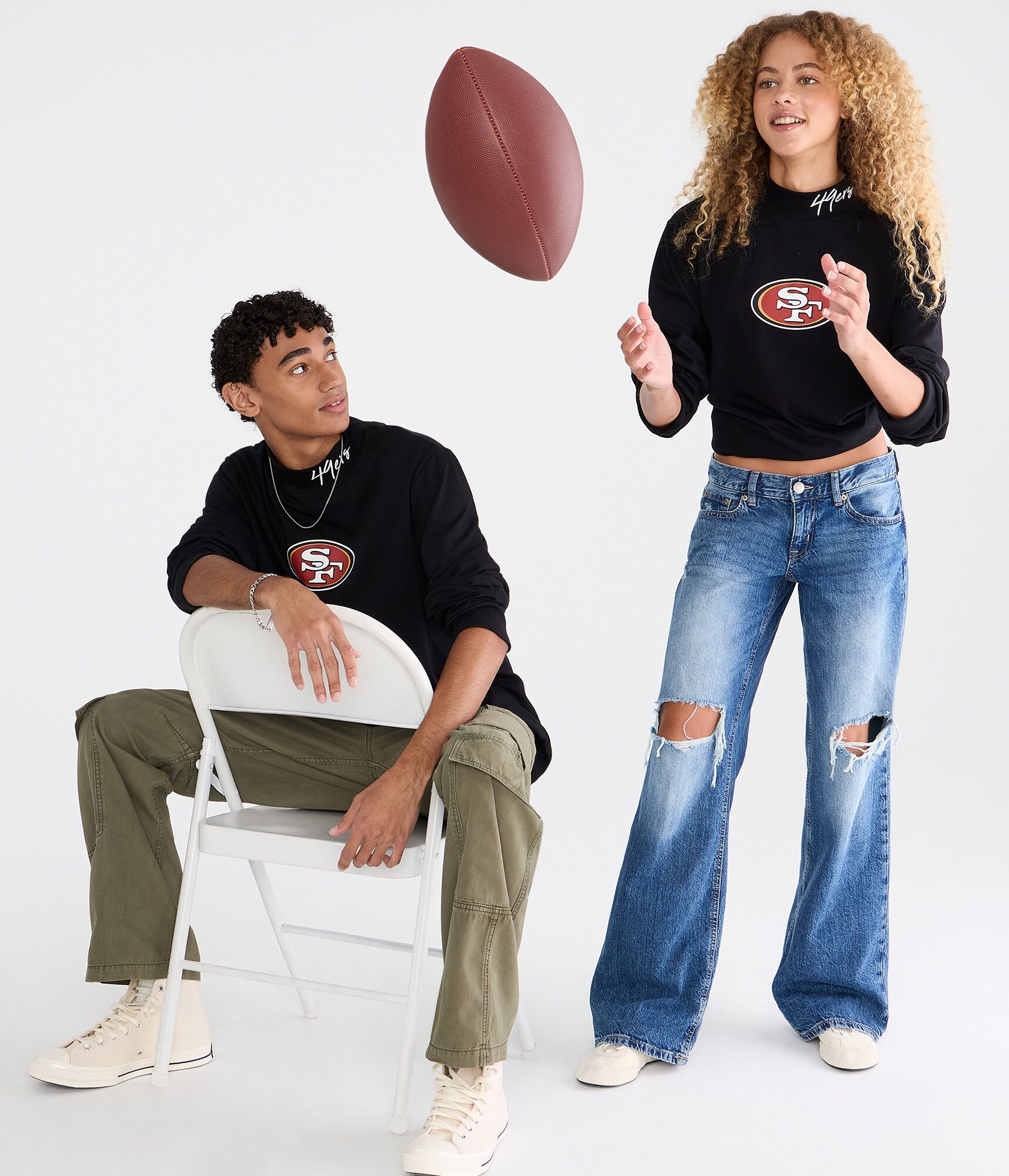 Long Sleeve San Francisco 49ers Mock-Neck Tee