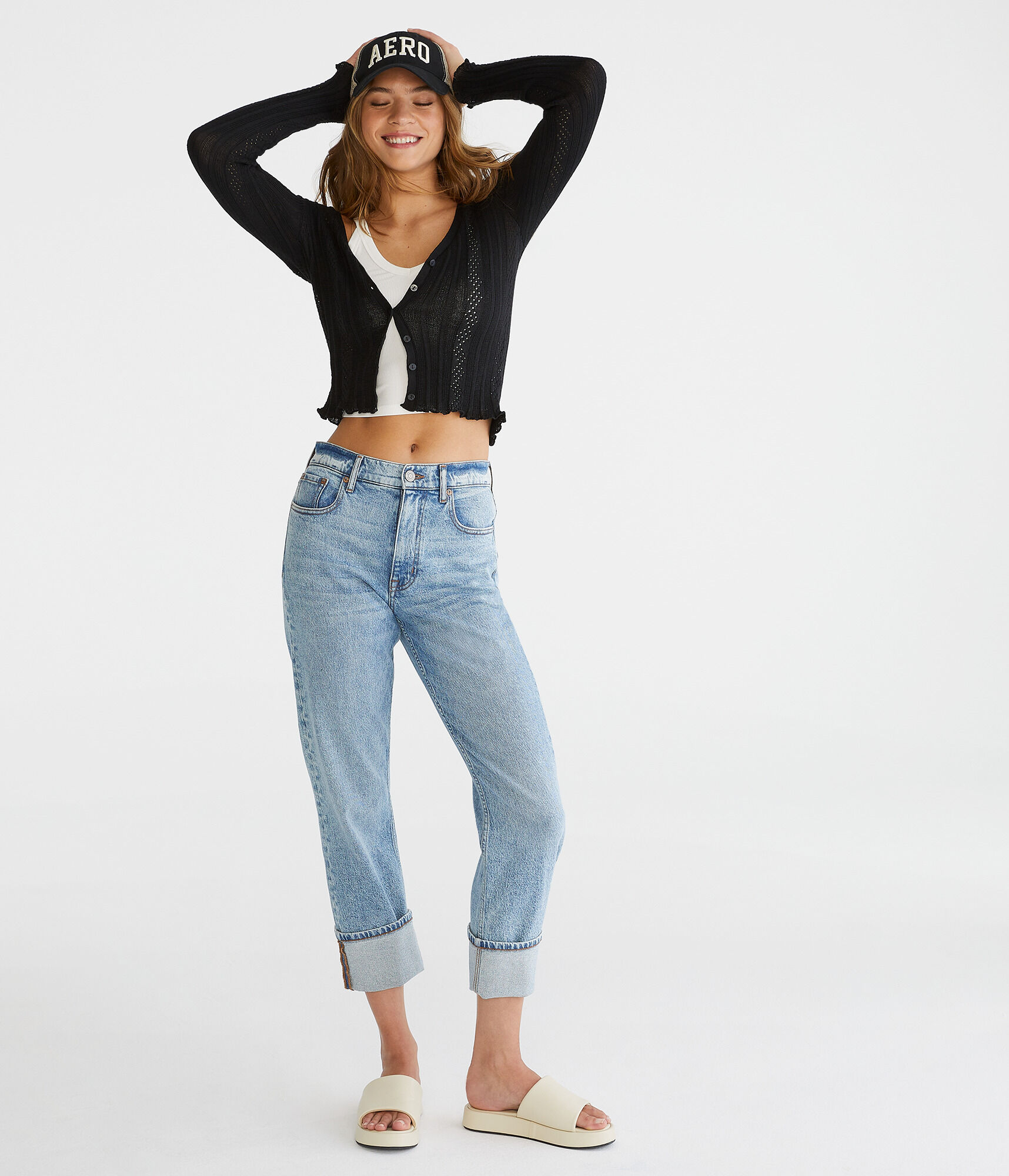 Long Sleeve Textured Cropped Cardigan