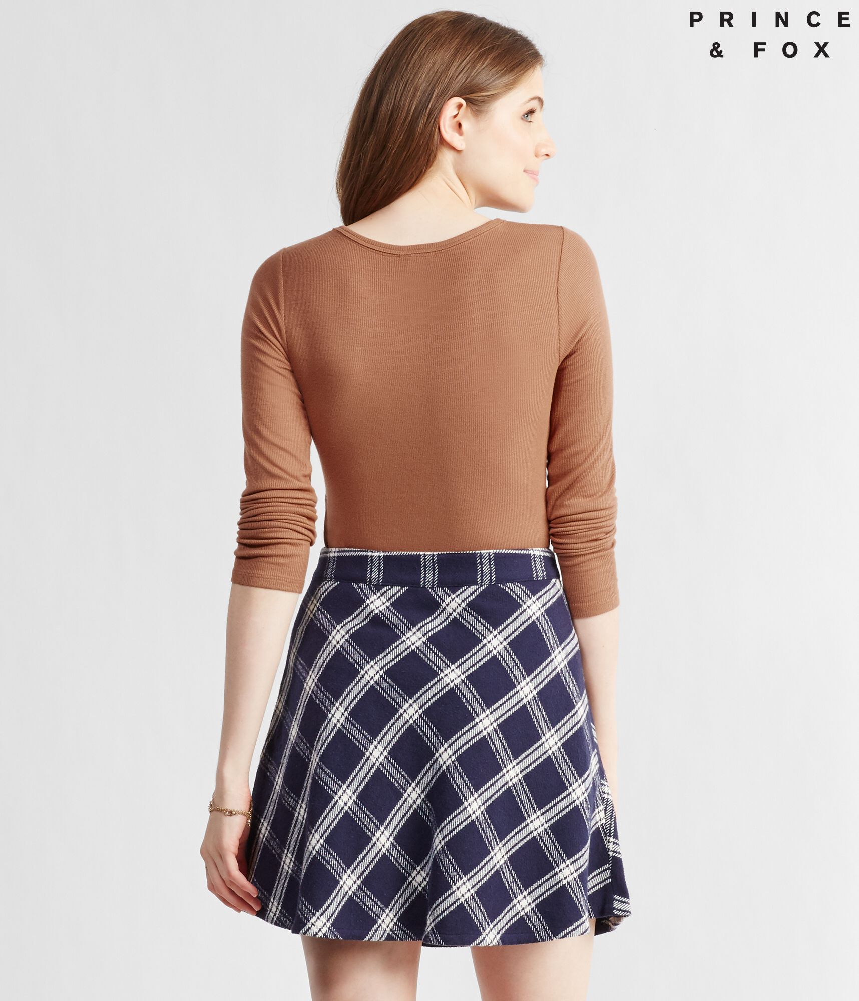 Plaid A-Line Skirt