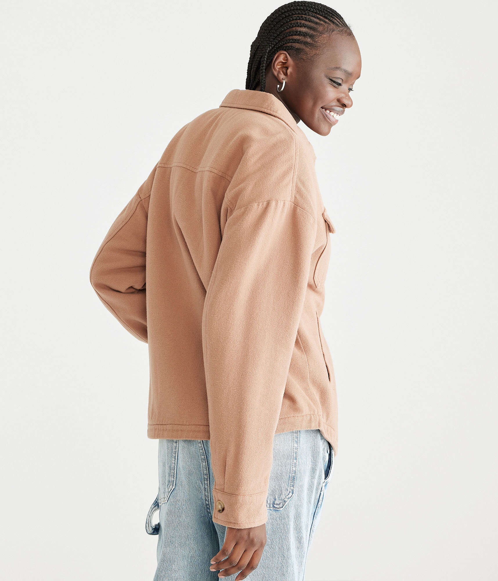 Flannel Sherpa-Lined Shacket