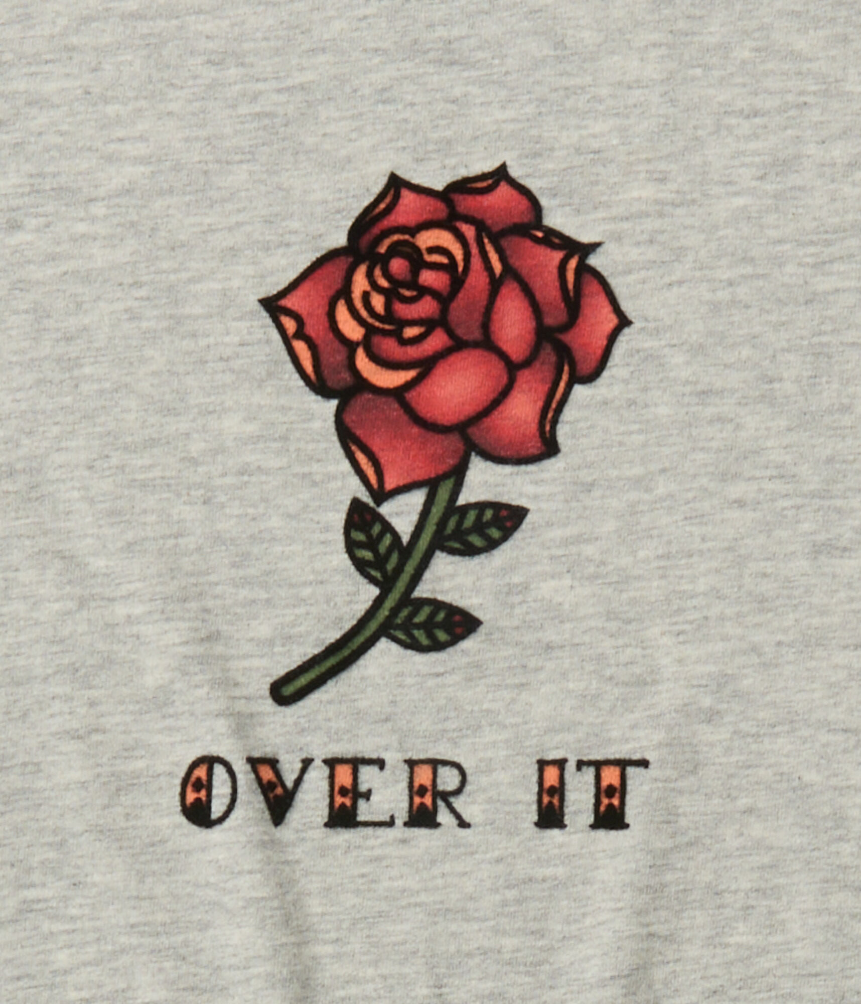 Over It Flocked Rose Graphic Tee