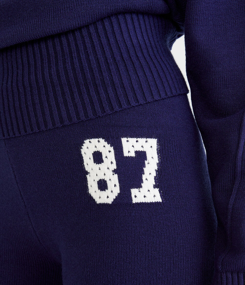 Flare Sports Jersey Fold-Over Sweater Pants