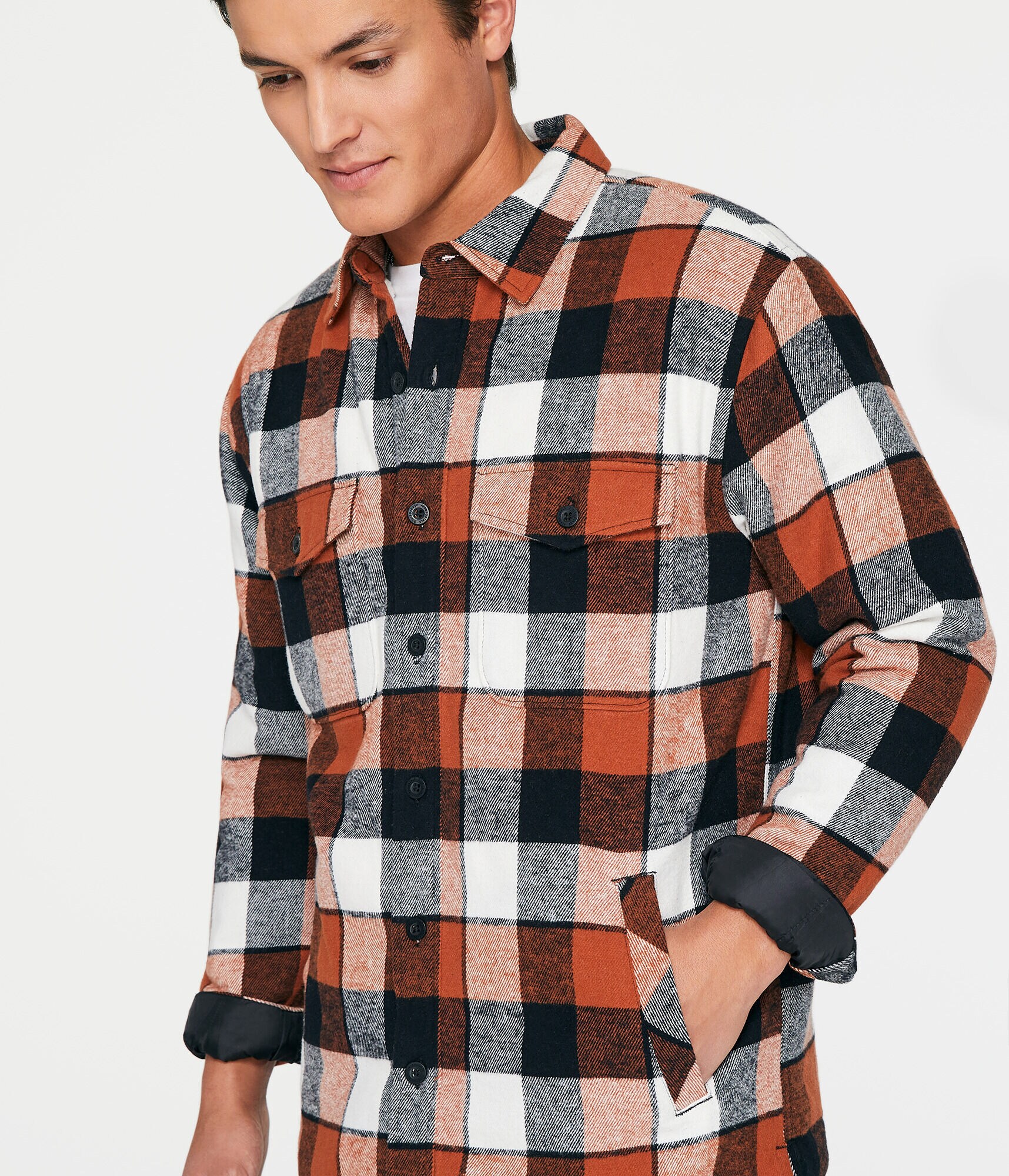 Sherpa Plaid Flannel Shacket