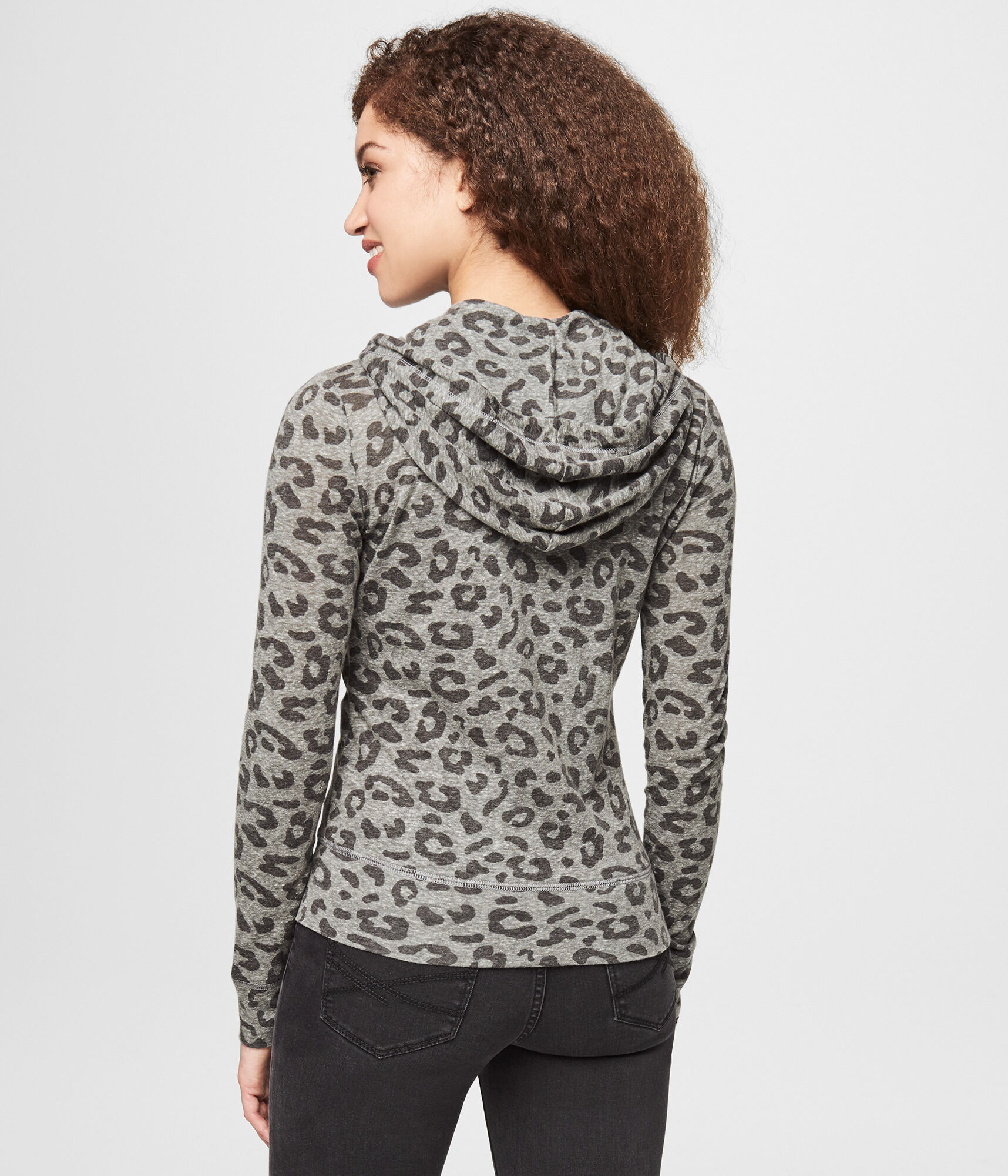Leopard Lightweight Full-Zip Hoodie