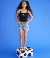 Mickey & Friends | Aero High-Rise Mickey Mouse & Minnie Mouse Denim Shorty Shorts