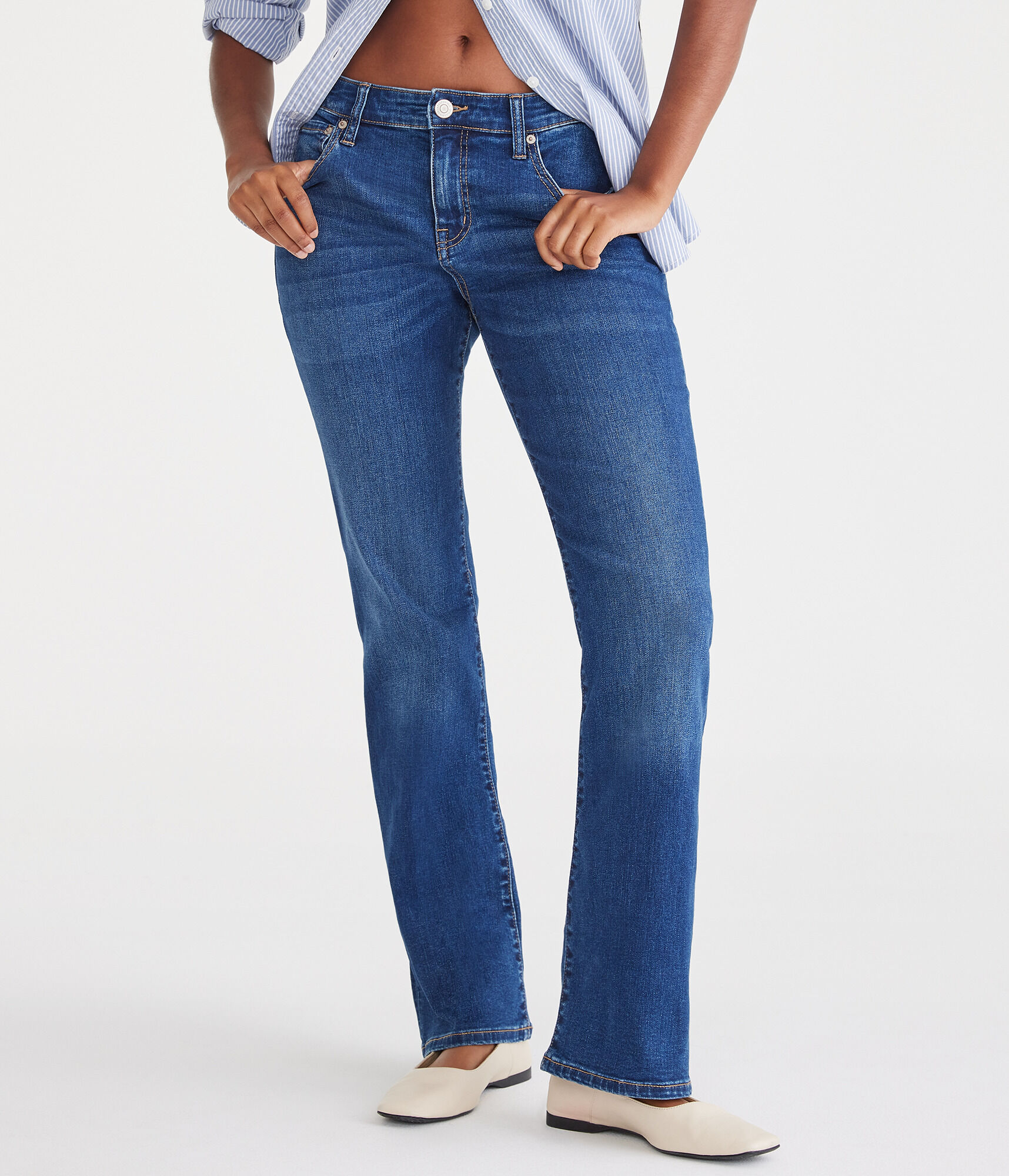 Curvy Mid-Rise Bootcut Jean