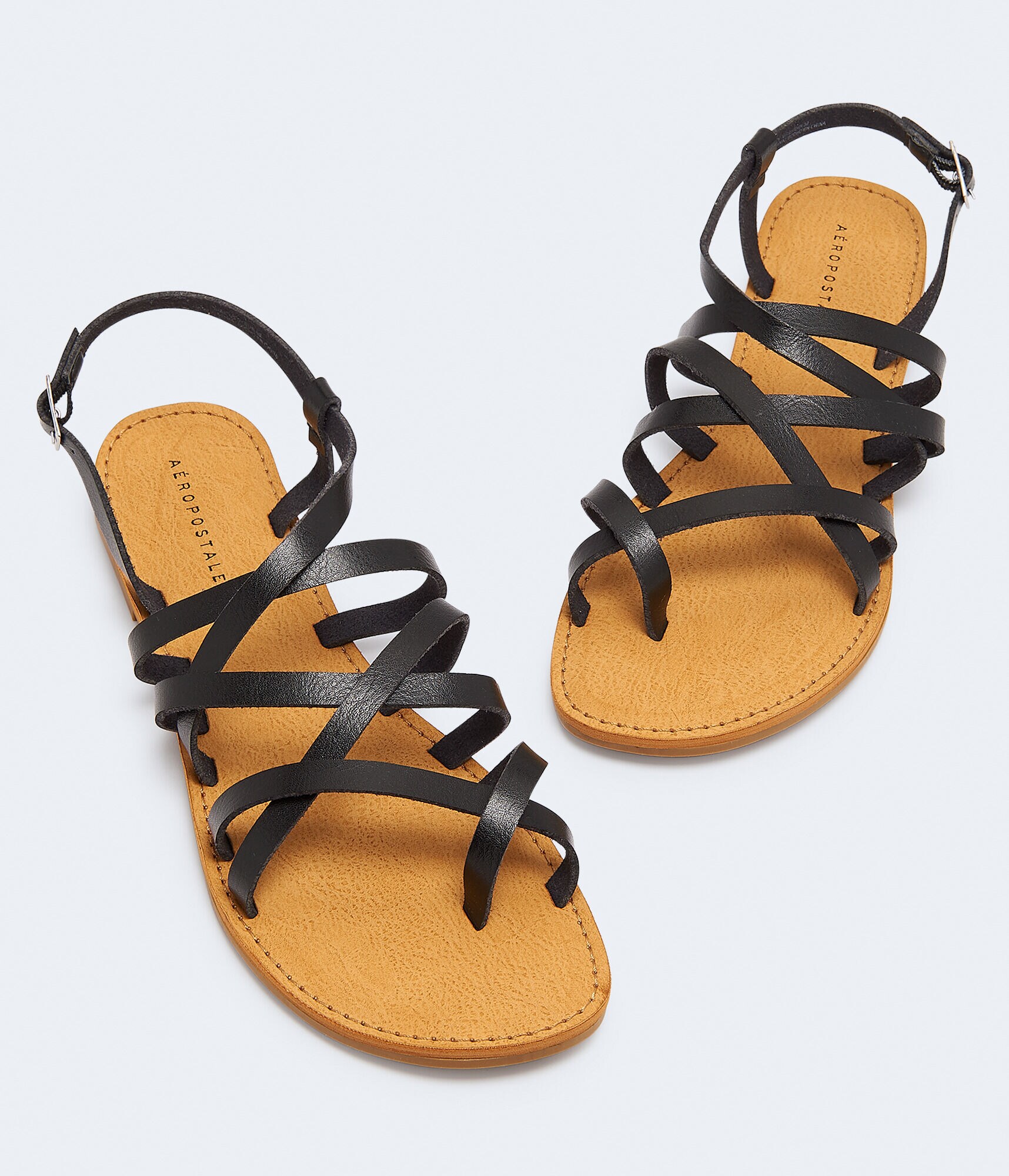 Faux Leather Strappy Sandal