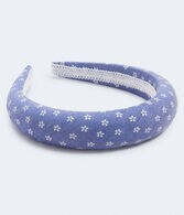 Floral Denim Padded Headband