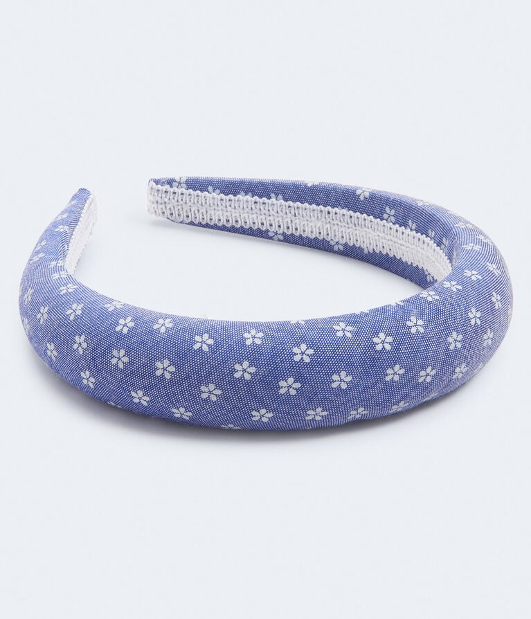 Floral Denim Padded Headband