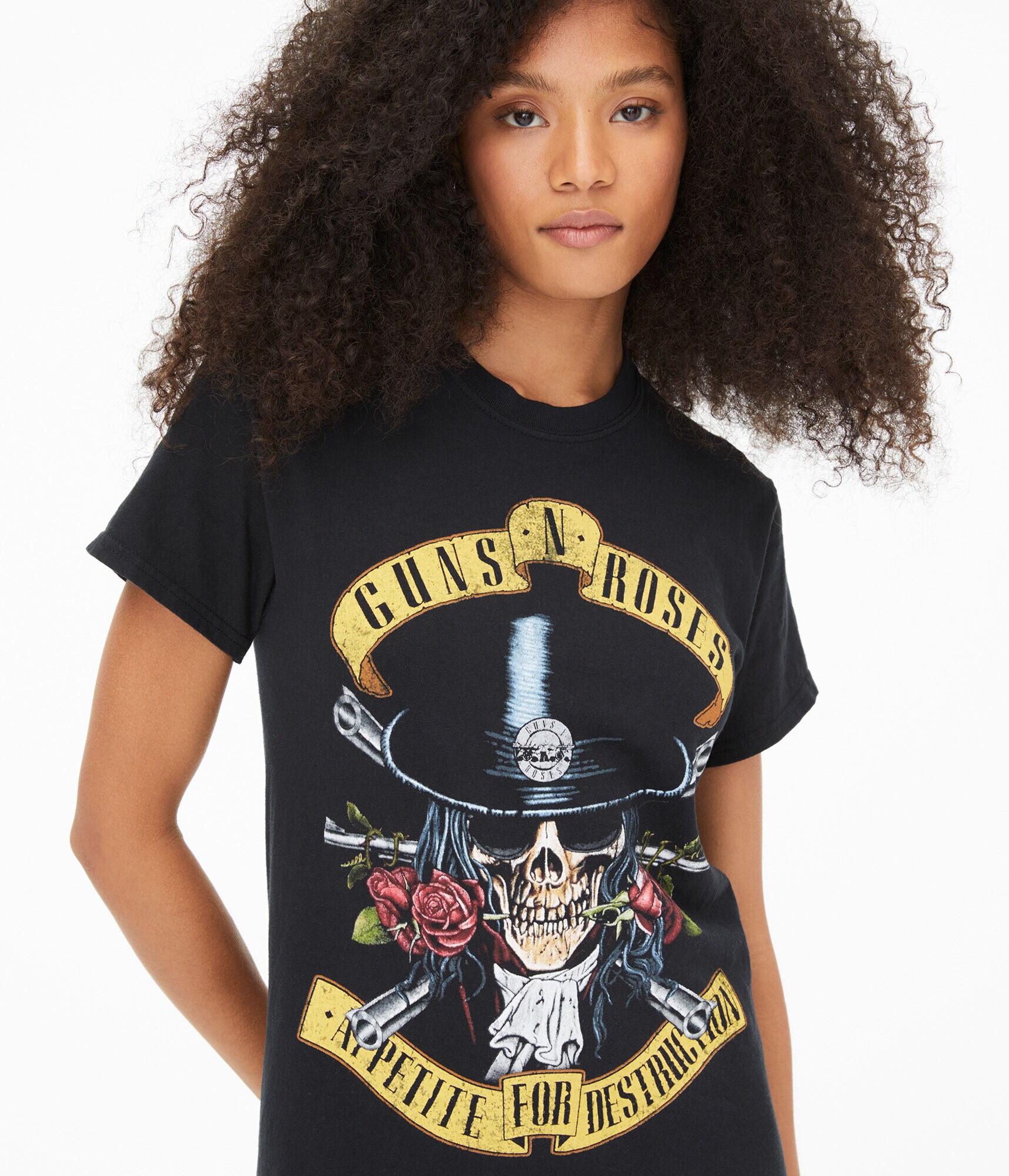 Guns N' Roses Skull Boyfriend Graphic Tee
