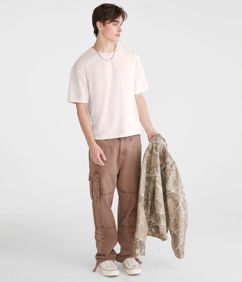 Washed Boxy Fit Crew Tee Washed Boxy Fit Crew Tee