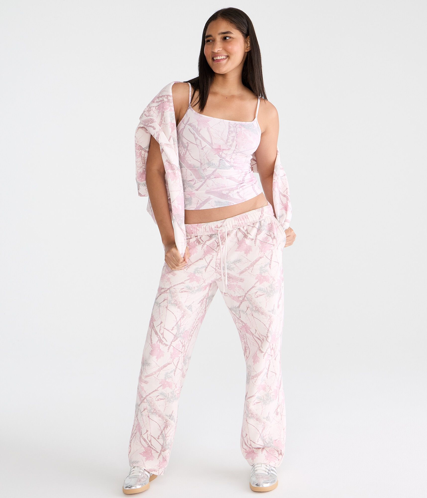 Buttery Soft Forest Camo Square-Neck Cami