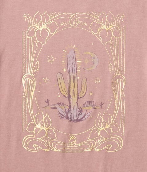 Cactus Nights Foil Graphic Tee Cactus Nights Foil Graphic Tee