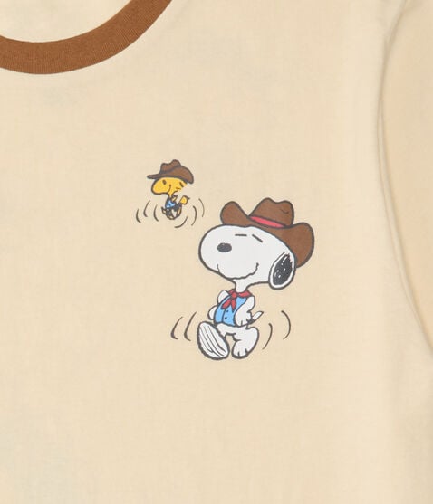 Western Snoopy & Woodstock Relaxed Ringer Graphic Tee Western Snoopy & Woodstock Relaxed Ringer Graphic Tee