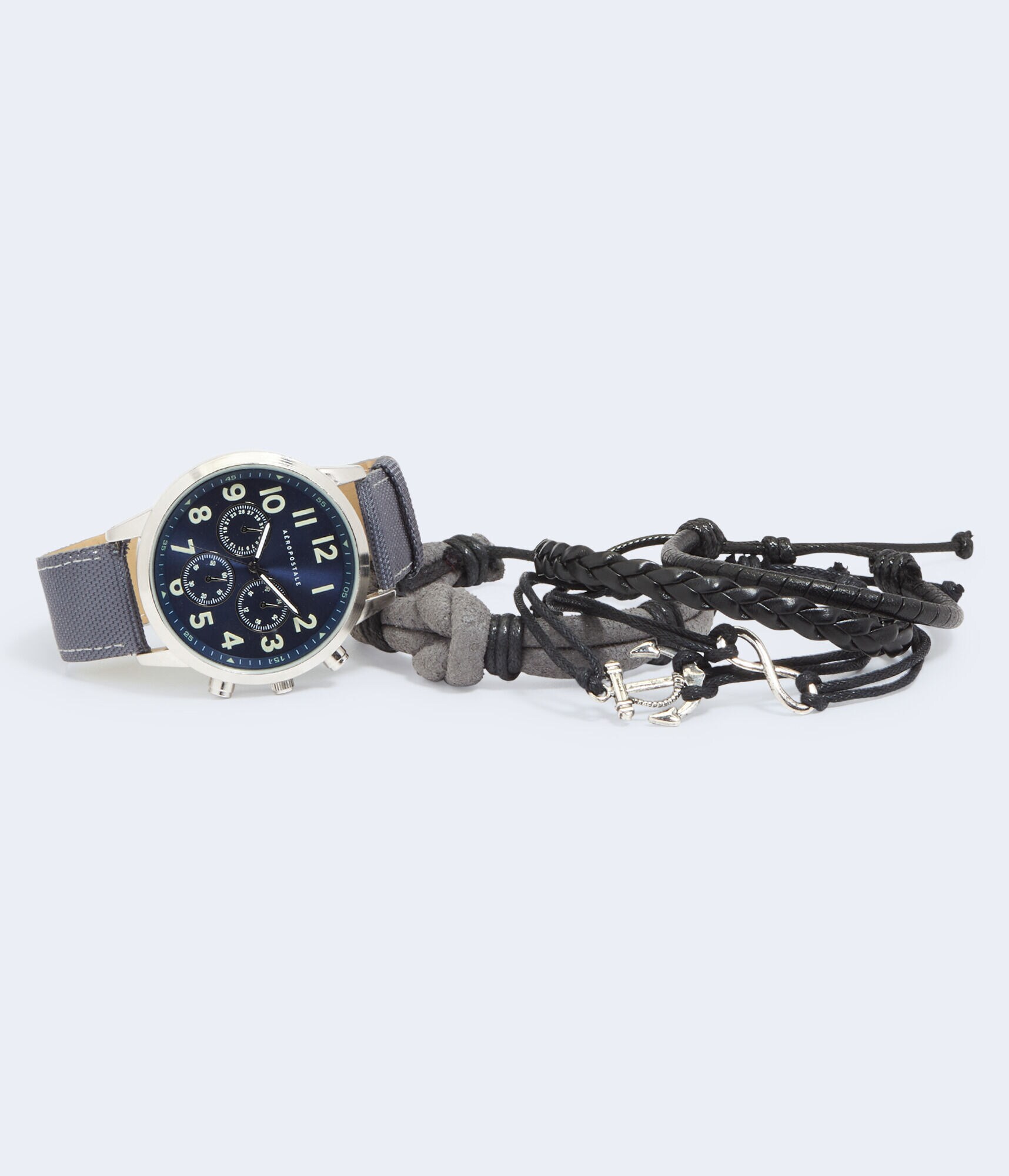 Large Face Canvas Watch &amp; Bracelet Set