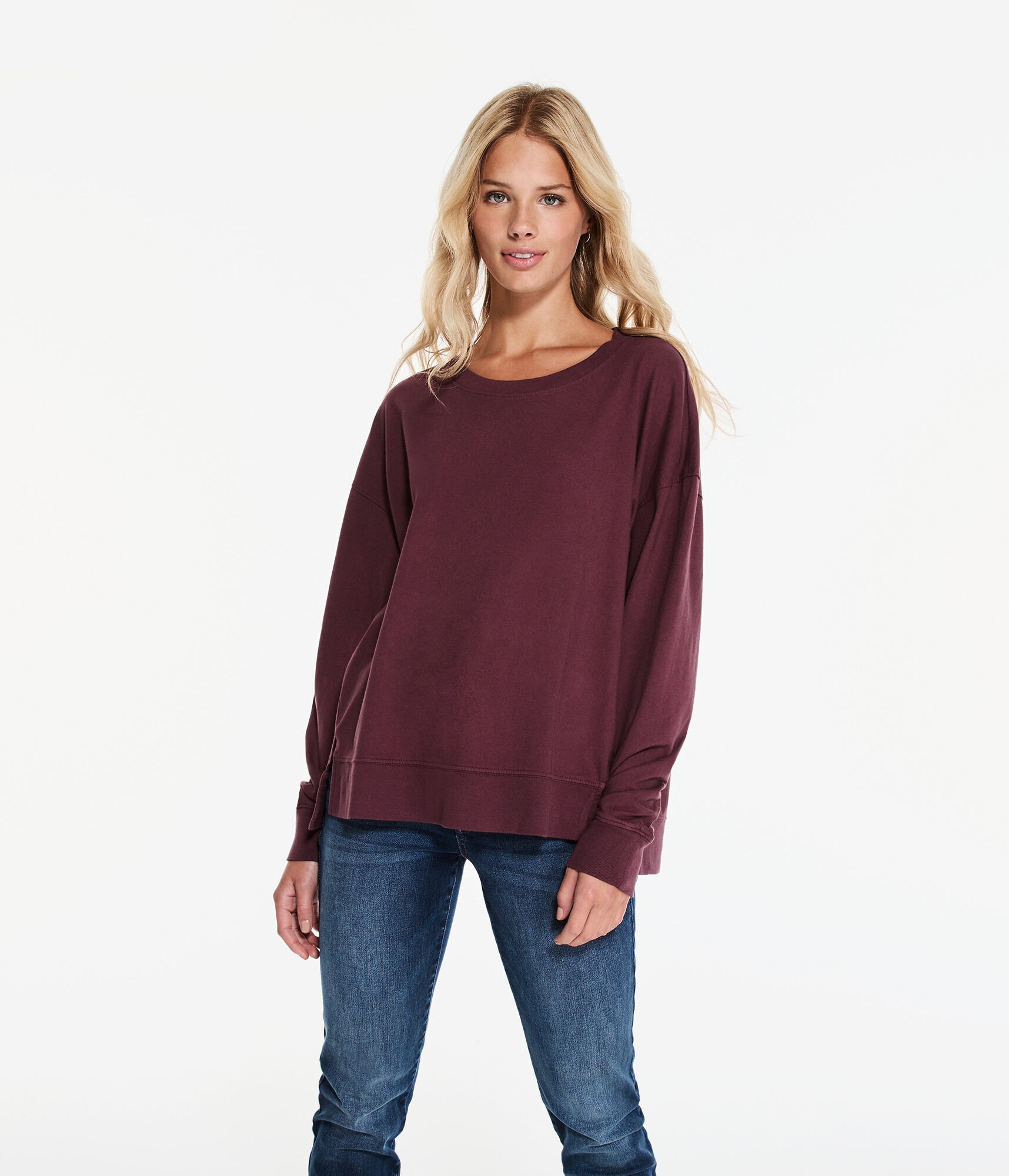 Washed Oversized Crew Sweatshirt