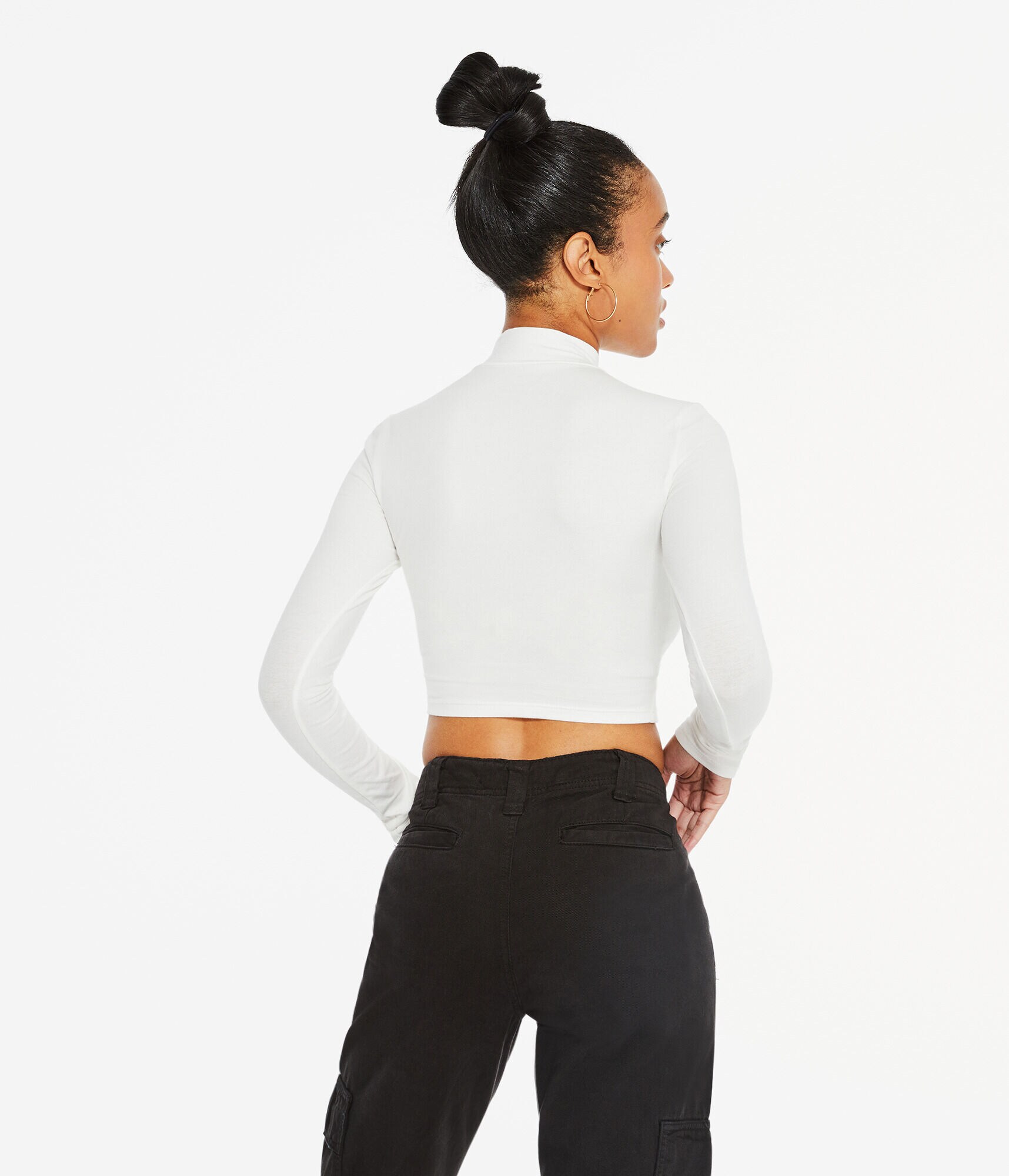 Long Sleeve Seriously Soft Mock-Neck Crop Top