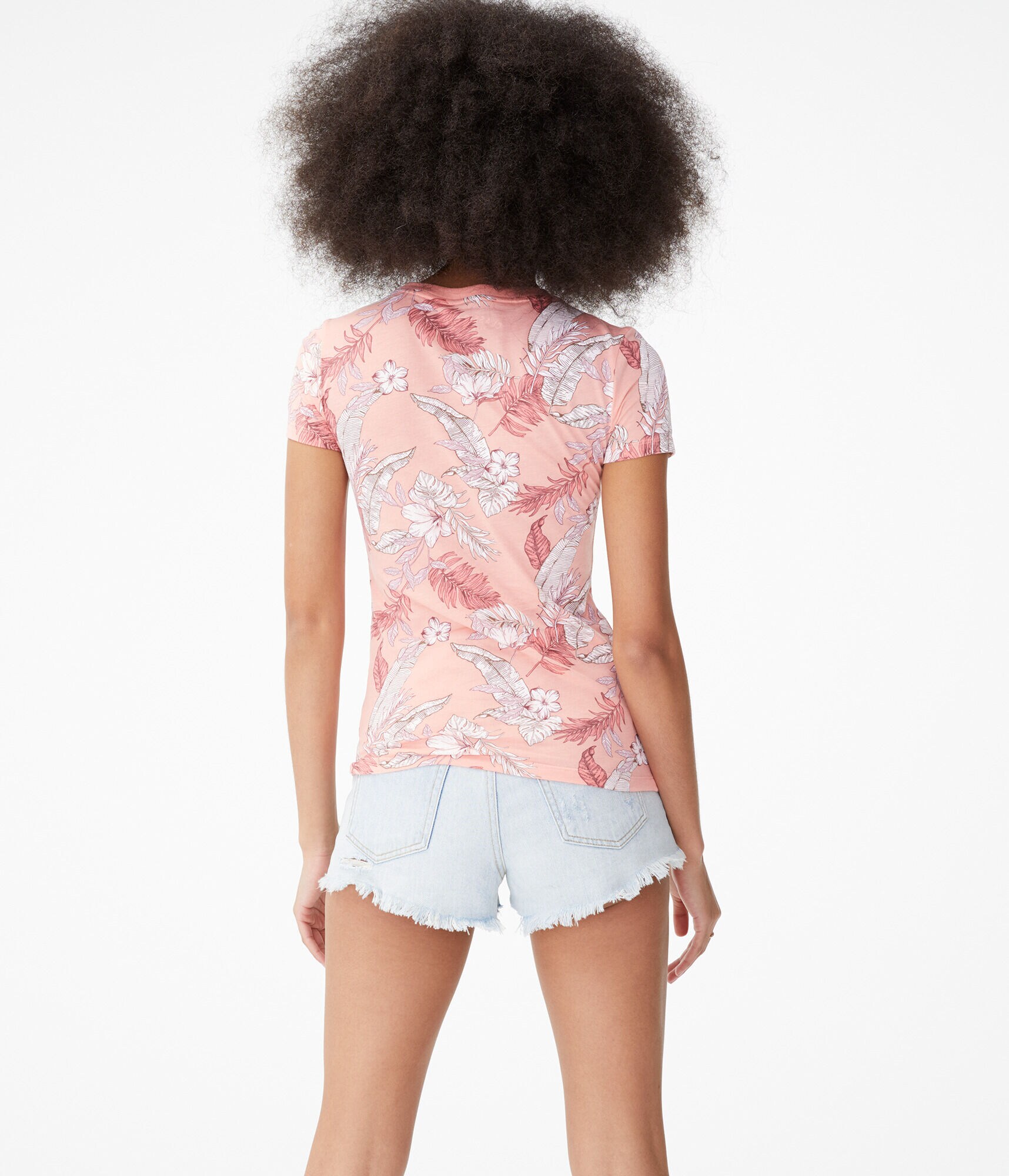 Aero Floral Frond Appliqu&eacute; Graphic Tee