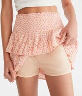 High-Waisted Floral Ruffled Flippy Skort