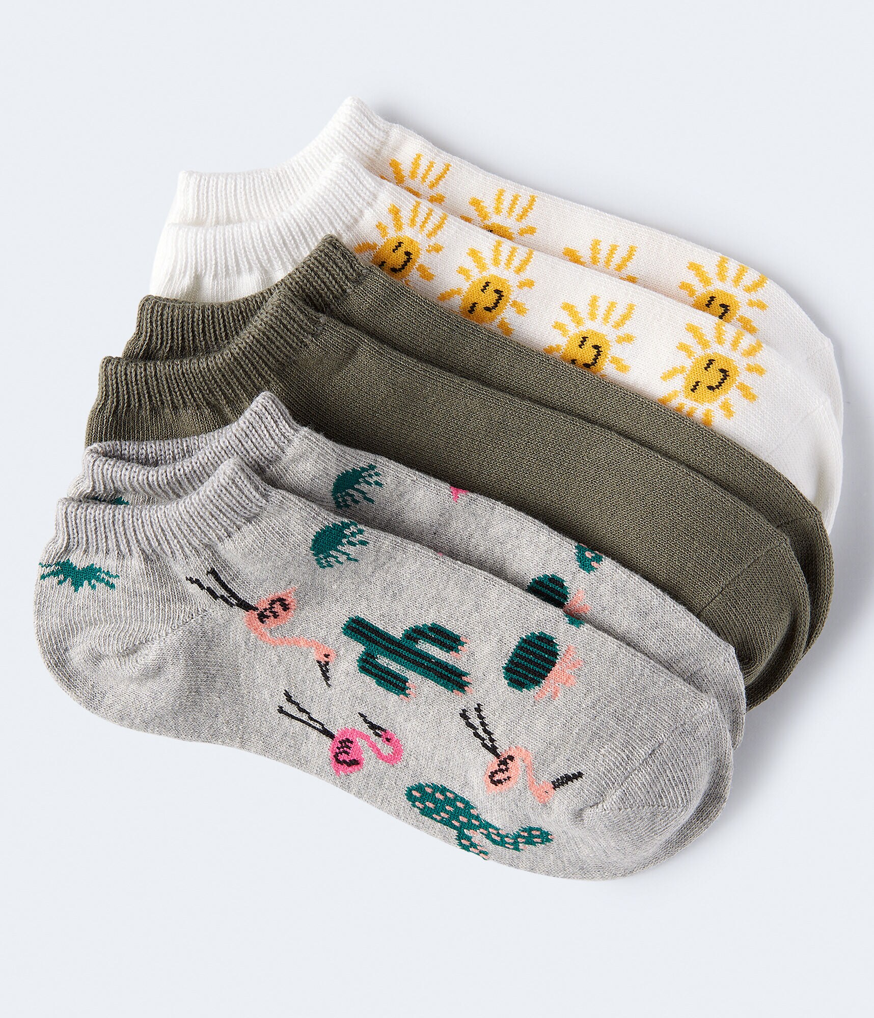 Flamingo Cacti Ankle Sock 3-Pack