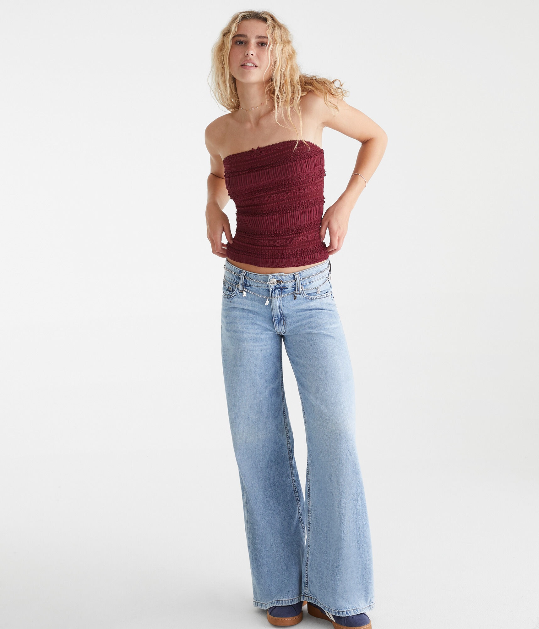 Textured Lace Tube Top