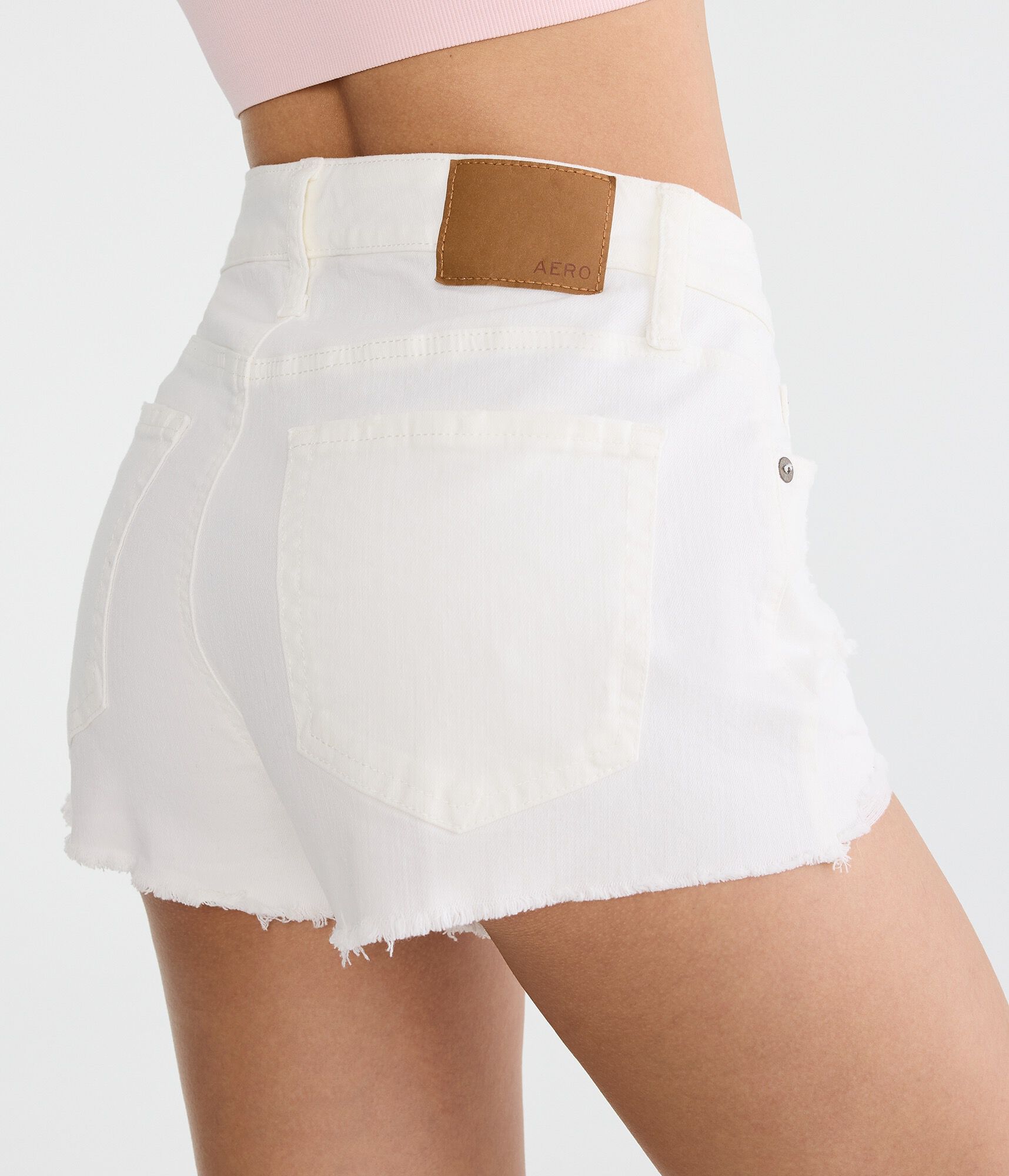 Vintage High-Rise Denim Shorty Shorts