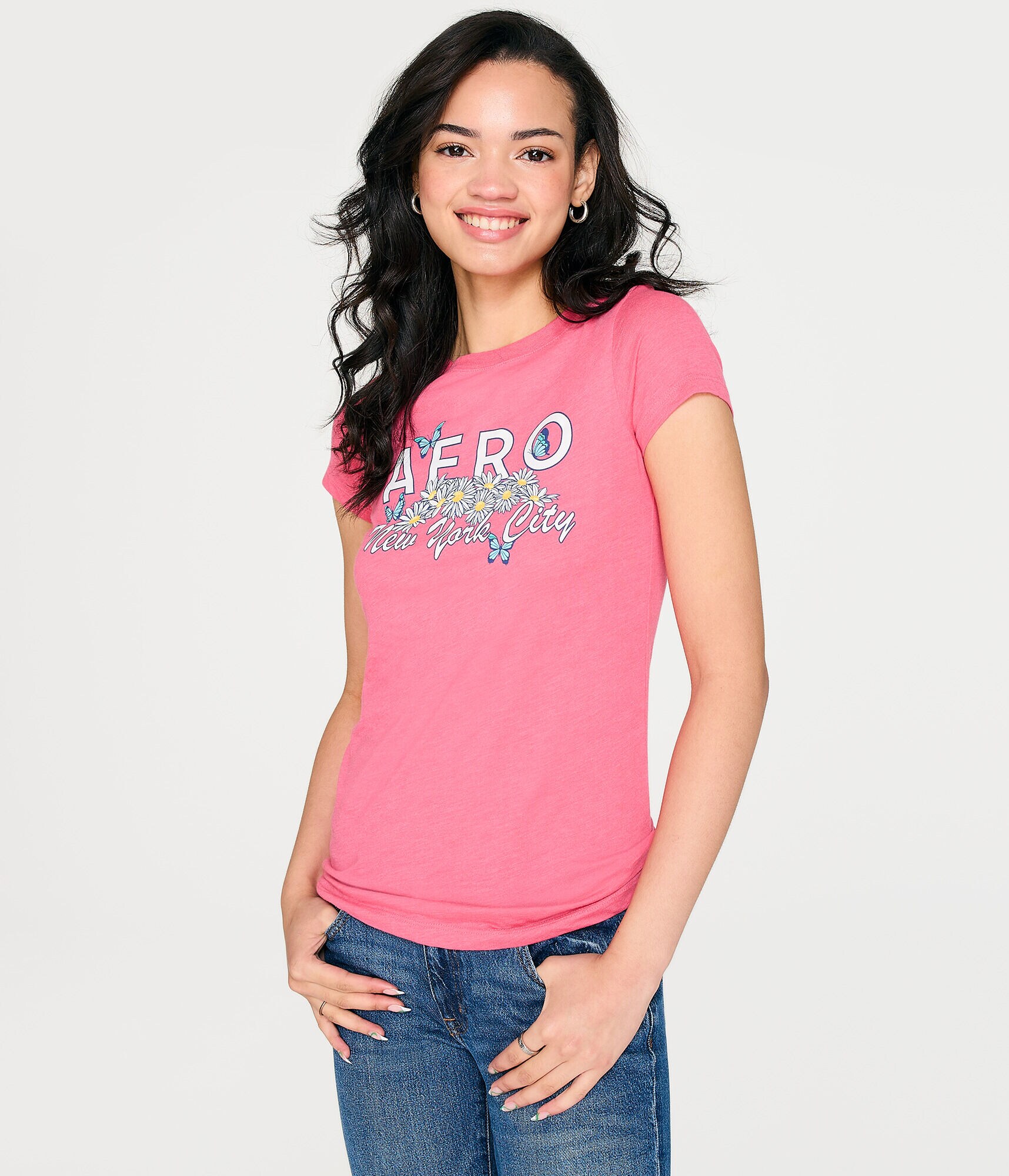 Aero Daisies &amp; Butterflies Graphic Tee